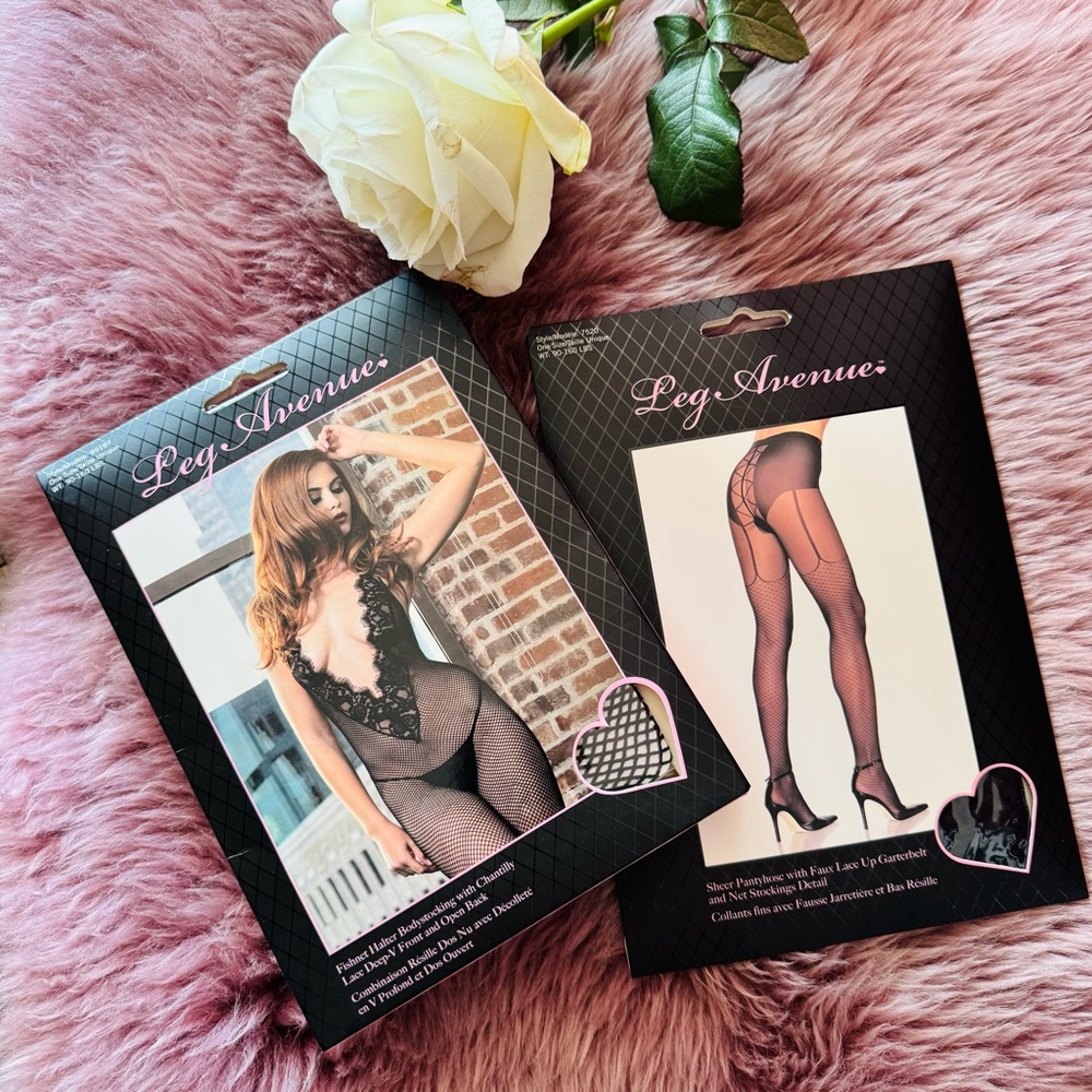Leg Avenue Black Lace bundle!! 
2 Brand New Pieces 🖤